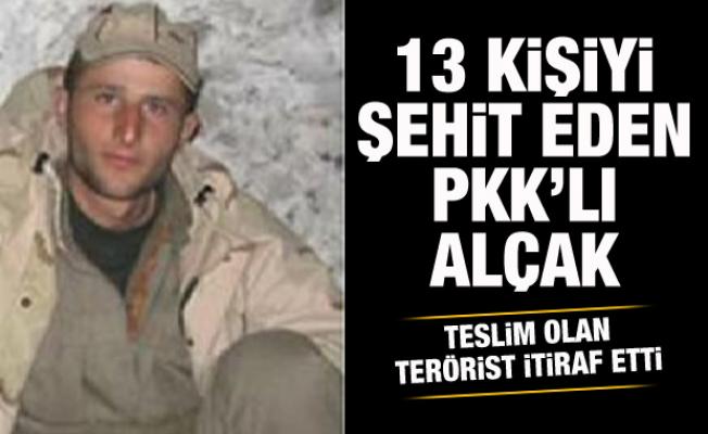 13 vatandaşımızı şehit eden PKK'lı alçak