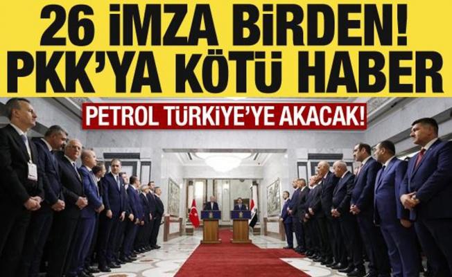 26 imza birden, petrol Türkiye'ye akacak! Terör örgütü PKK'ya kötü haber