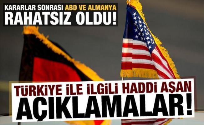ABD ve Almanya'dan peş peşe Türkiye ile ilgili haddi aşan açıklama!