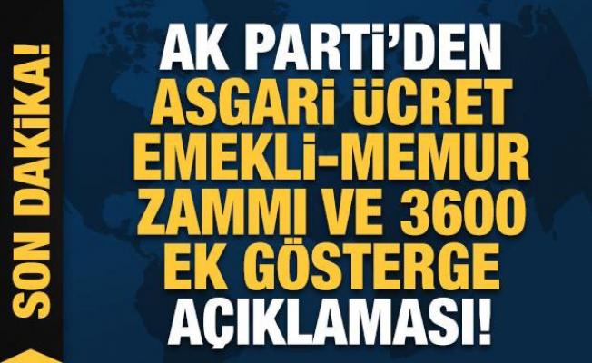 AK Parti'den 3600 ek gösterge, asgari ücret ve emekli maaşı açıklaması