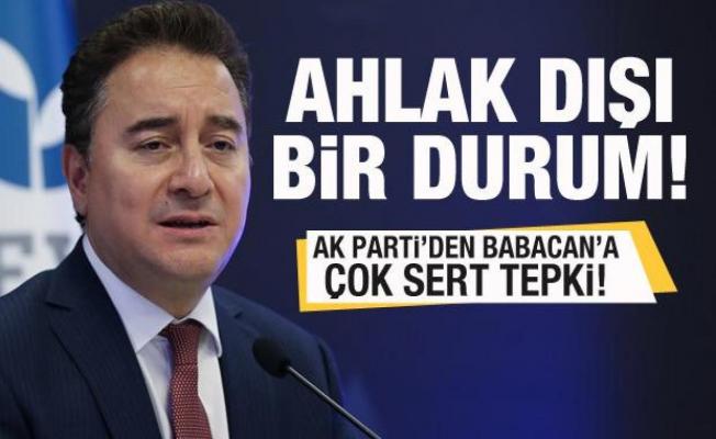 AK Parti'den Babacan açıklaması! Ahlak dışı bir durum