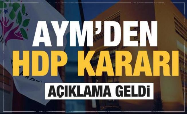 AYM'den son dakika HDP kararı