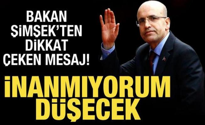 Bakan Mehmet Şimşek'ten enflasyon açıklaması