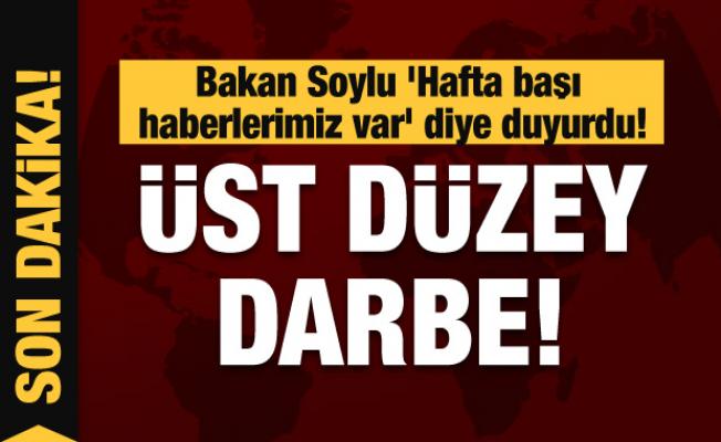 Bakan Soylu duyurdu: PKK'ya üst düzey darbe