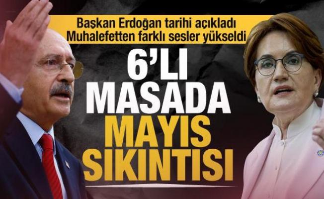 Başkan Erdoğan'ın 14 mayıs olarak mesajını verdiği seçim tarihine 6'lı masadan ilk tepki