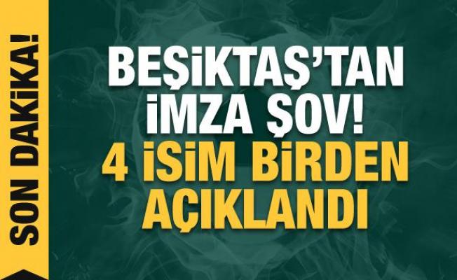 Beşiktaş resmen açıkladı! 4 imza birden