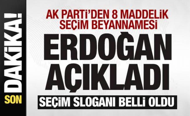 Cumhrubaşkanı Erdoğan AK Parti Seçim Beyannamesi'ni açıkladı