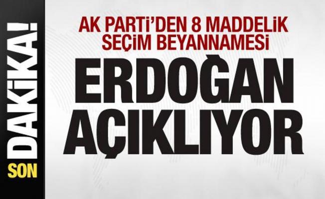 Cumhrubaşkanı Erdoğan AK Parti Seçim Beyannamesi'ni açıklıyor