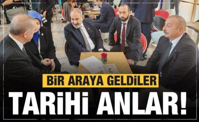 Cumhurbaşkanı Erdoğan, Aliyev ve Paşinyan'ı bir araya getirdi!
