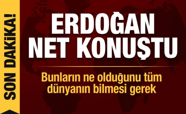 Cumhurbaşkanı Erdoğan: Bunların ne olduğunu tüm dünyanın bilmesi gerek
