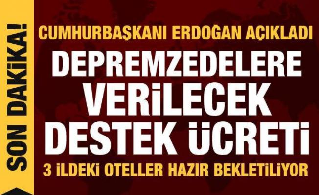 Cumhurbaşkanı Erdoğan deprem bölgesinde! Depremzedelere yapılacak yardımı açıkladı