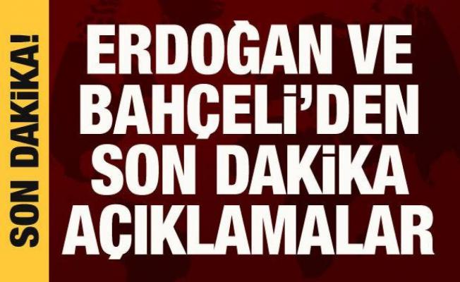 Cumhurbaşkanı Erdoğan ile Bahçeli'den Kahramanmaraş'ta önemli açıklamalar