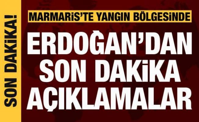 Cumhurbaşkanı Erdoğan'dan Marmaris'te son dakika açıklamalar