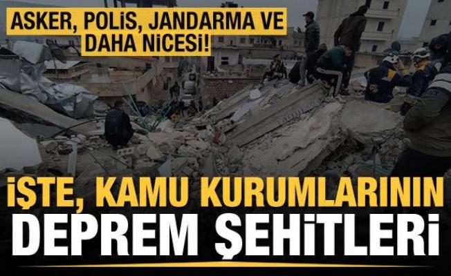 Depremde şehit düşen kamu çalışanlarının sayısı açıklandı