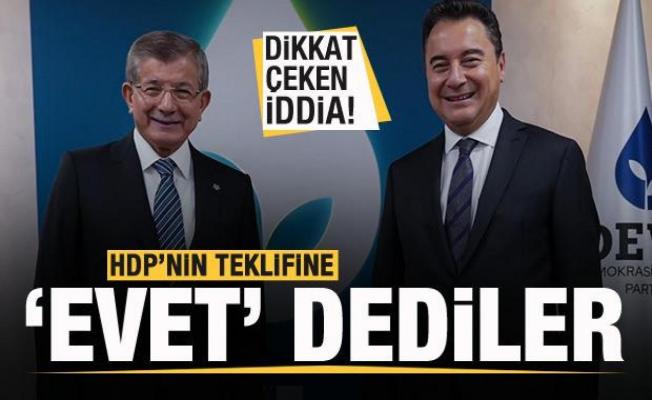 Dikkat çeken iddia! HDP'nin teklifine Deva ve Gelecek Partisi 'evet' dedi