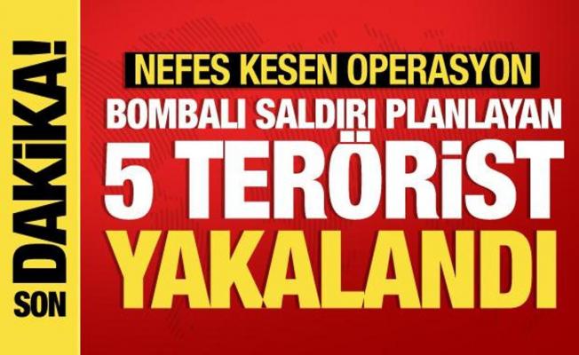 Diyarbakır'da bombalı saldırı hazırlığındaki 5 terörist yakalandı