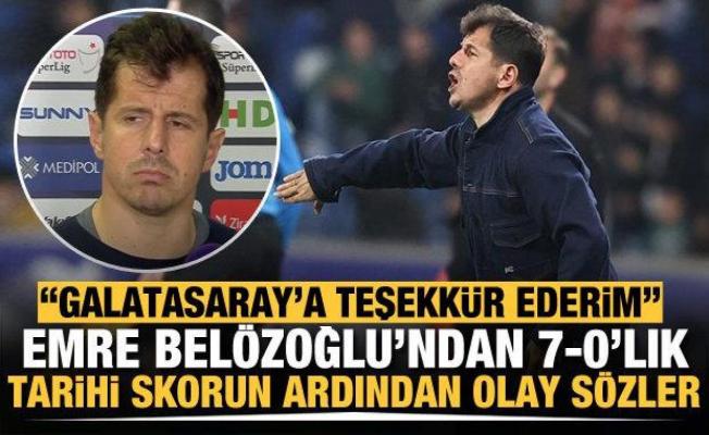 Emre Belözoğlu'ndan 7-0'lık tarihi skorun ardından olay sözler: G.Saray'a teşekkür ederim
