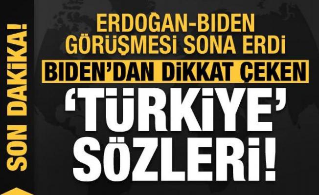 Erdoğan-Biden görüşmesi sona erdi! Biden'dan dikkat çeken Türkiye sözleri: Harika bir iş..