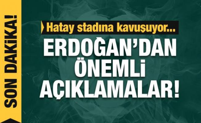 Erdoğan Hatay Stadı açılışında konuşuyor!