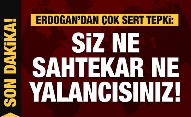 Erdoğan'dan son dakika tepkisi: Siz ne sahtekar ne yalancısınız!