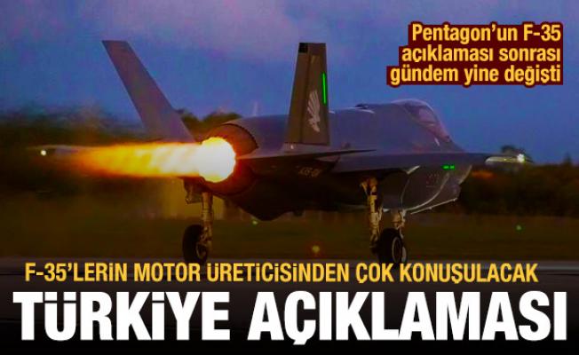 F-35'lerin motor üreticisinden bomba Türkiye açıklaması