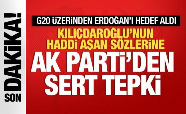 G20 üzerinden Erdoğan'a saldırdı: Kılıçdaroğlu'nun hadsiz sözlerine AK Parti'den tepki