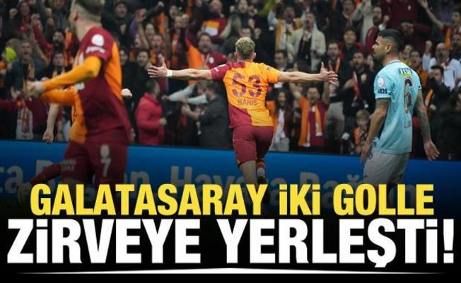 Galatasaray iki golle zirveye yerleşti