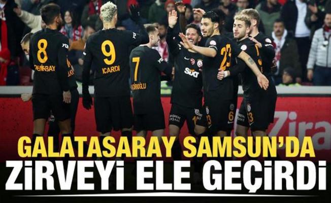 Galatasaray Samsun'da zirveyi ele geçirdi