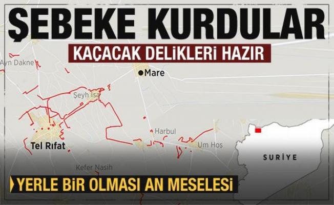 Harekat öncesi YPG/PKK Tel Rıfat'ı tünel şebekesiyle sardı