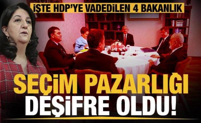 HDP'ye 4 bakanlık... 6'lı masadaki seçim pazarlığı deşifre oldu