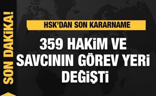 HSK'dan yeni kararname: 359 hakim ve savcının görev yeri değişti