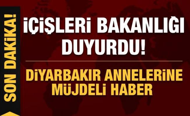 İçişleri Bakanlığı duyurdu! Diyarbakır annelerine müjdeli haber