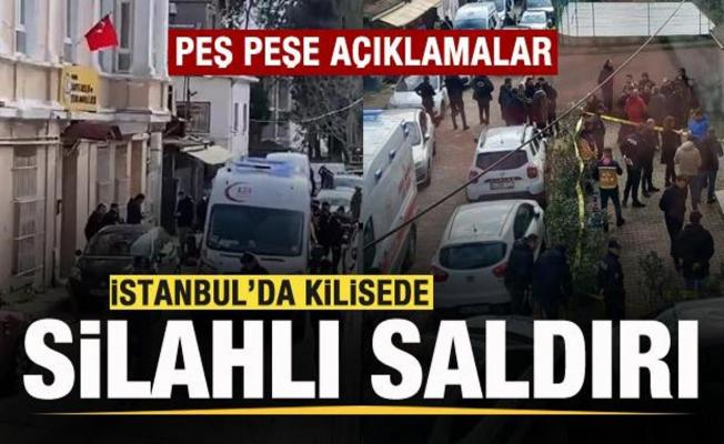 İstanbul'da kilisede ayin sırasında silahlı saldırı! Peş peşe açıklamalar