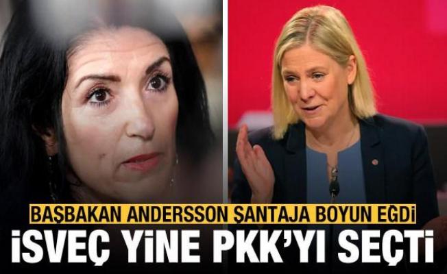 İsveç yine PKK'yı seçti: Başbakan Andersson şantaja boyun eğdi