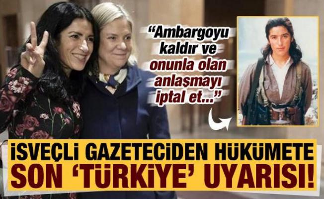 İsveçli gazeteciden Türkiye'ye destek: Ambargoyu kaldırın, anlaşmayı iptal edin!