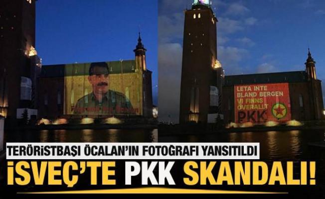 İsveç'te 'PKK' skandalı! Öcalan'ın fotoğrafı yansıtıldı