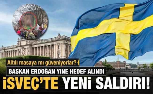 İsveç'te PKK/YPG destekçileri, yine Başkan Recep Tayyip Erdoğan'ı hedef aldı!