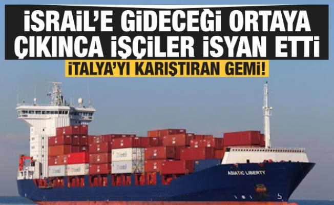 İtalya'da tepki çeken olay: Geminin İsrail'e gideceği öğrenilince liman karıştı