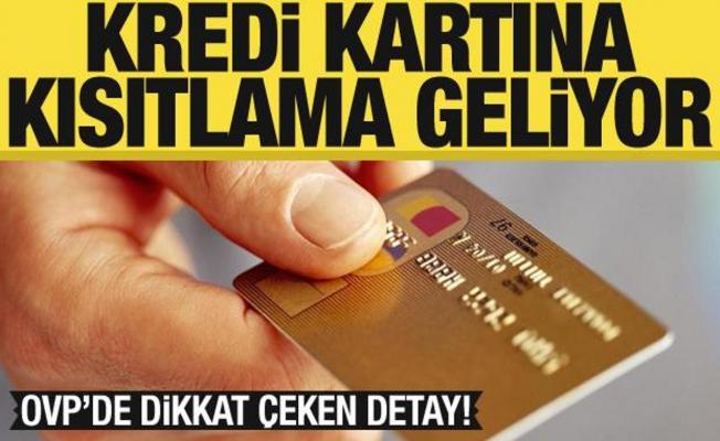 Kredi kartıyla tüketime kısıtlama
