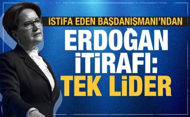 Meral Akşener'in istifa eden başdanışmanından Erdoğan mesajı: Tek lider