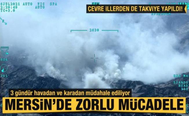 Mersin'deki orman yangını 3. gününde! Havadan ve karadan müdahale sürüyor