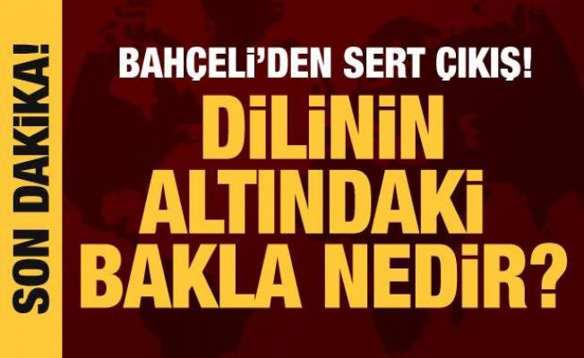 MHP Genel Başkanı Bahçeli'den Kılıçdaroğlu'na tepki: Dilinin altındaki bakla nedir?