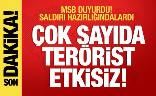 MSB duyurdu: 7 PKK'lı terörist etkisiz!