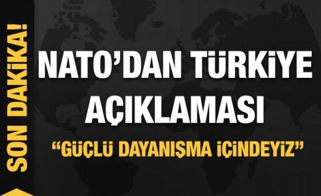 NATO: Müttefikimiz Türkiye ile güçlü dayanışma içindeyiz