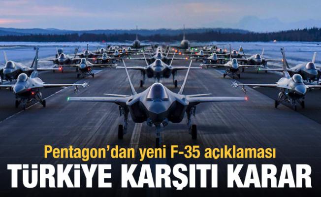 Pentagon'dan son dakika F-35 açıklaması! Türkiye karşıtı yeni karar