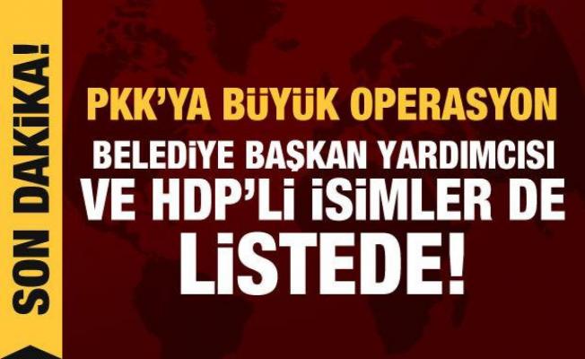 PKK'ya büyük operasyon: Belediye Başkan Yardımcısı ve HDP'li isimler de listede