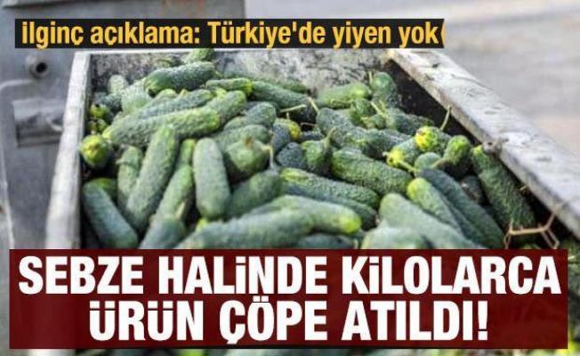 Sebze halinde kilolarca ürün çöpe atıldı! İlginç açıklama: Türkiye'de yiyen yok