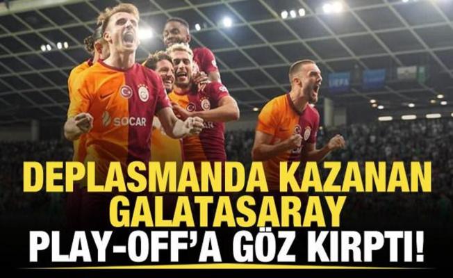 Slovenya'da üç golle kazanan Galatasaray play-off'a göz kırptı