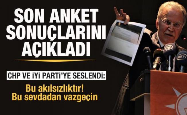 Son anket sonuçlarını açıkladı! CHP ve İYİ Parti'ye seslendi! İşte parti parti oy oranları