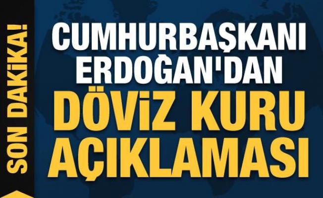 Son dakika haberi: Cumhurbaşkanı Erdoğan'dan döviz kuru açıklaması